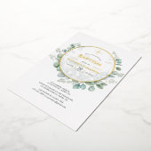 ユーカリプトゥス幾何学バプテスフォイル招待状 箔招待状 (回転した状態)