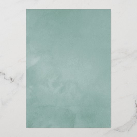 ユーカリプトゥス幾何学バプテスフォイル招待状 箔招待状 (裏面)