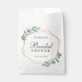 ユーカリプトゥス幾何学バラ金箔ブライダルシャワー フェイバーバッグ (正面)