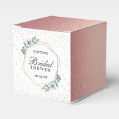 ユーカリプトゥス幾何学バラ金箔ブライダルシャワー フェイバーボックス (正面サイド)