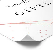 ユーカリプトゥス幾何学バラ金結婚箔のサイン ポスター (角)