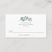 ユーカリプトゥス幾何学的バラゴールド結婚フォイル プレイスカード (正面)