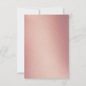 ユーカリプトゥス幾何学的バラゴールド結婚フォイル 出欠カード (裏面)