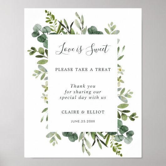 ユーカリプトゥス愛は甘結婚いデザートバーサイン ポスター (正面)