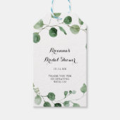 ユーカリプトゥス書道ブライダルシャワーギフトラベル ギフトタグ (正面)