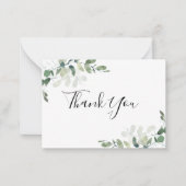 ユーカリプトゥス書道ブライダルシャワーサンキューユー ノートカード (正面)