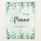 ユーカリプトゥス森林シダ緑2023 プランナー手帳 (正面)