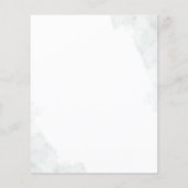 ユーカリプトゥス植物性ブライダルシャワー招待 (裏面)