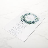 ユーカリプトゥス植物箔招待状 箔招待状 (回転した状態)