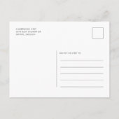 ユーカリプトゥス植物葉ブライダルシャワー インビテーションポストカード (裏面)