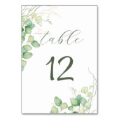 ユーカリプトゥス水カラーミニマル結婚リスト テーブルナンバー (正面)