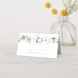 ユーカリプトゥス水カラー葉金ゴールド座席表 プレイスカード