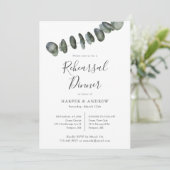 ユーカリプトゥス水彩植物体リハーサルディナー 招待状 (スタンド正面)