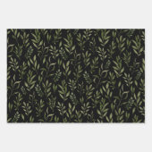 ユーカリプトゥス水彩植物学離れ系 ラッピングペーパーシート (正面)