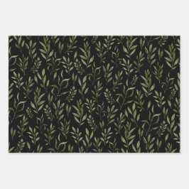 ユーカリプトゥス水彩植物学離れ系 ラッピングペーパーシート