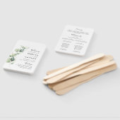 ユーカリプトゥス水彩画結婚式 プログラム ハンドファン (組立なし)