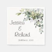 ユーカリプトゥス水結婚色のナプキン スタンダードカクテルナプキン (正面)