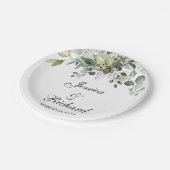 ユーカリプトゥス水結婚色の紙プレート ペーパープレート (アングル)