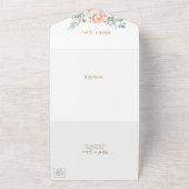 ユーカリプトゥス牡丹すべてワンウェディング招待 オールインワン招待状 (外側)