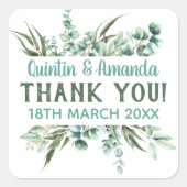 ユーカリプトゥス紅葉パーティーの好意 スクエアシール (正面)