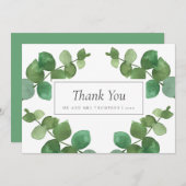 ユーカリプトゥス結婚ウッドランド サンキューカード (正面/裏面)