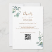 ユーカリプトゥス結婚ダブル幸福 招待状 (裏面)