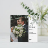 ユーカリプトゥス結婚フォトフラットサンキューカード サンキューカード (スタンド正面)