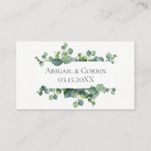 ユーカリプトゥス結婚ブーケのウェブサイト詳細 エンクロージャーカード (裏面)