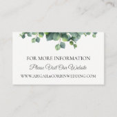 ユーカリプトゥス結婚ブーケのウェブサイト詳細 エンクロージャーカード (正面)