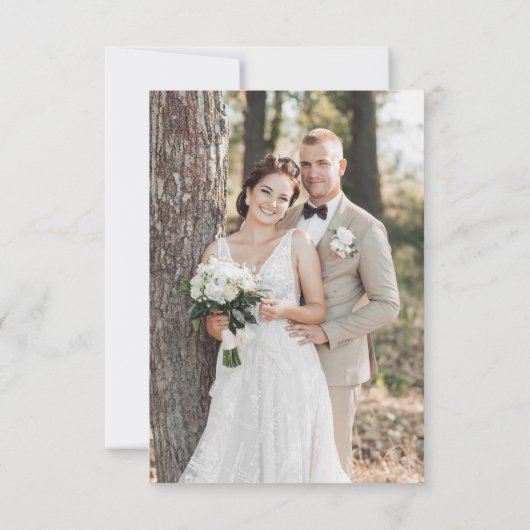 ユーカリプトゥス結婚写真 サンキューカード (裏面)