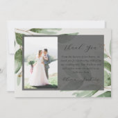 ユーカリプトゥス結婚写真 サンキューカード (裏面)