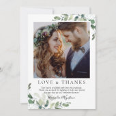 ユーカリプトゥス結婚写真 サンキューカード (正面)