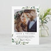 ユーカリプトゥス結婚写真 サンキューカード (スタンド正面)