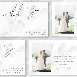 ユーカリプトゥス結婚写真 サンキューカード