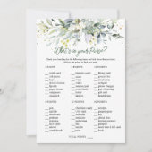 ユーカリプトゥス緑のブライダルあなたの財布の中にあるものは何 招待状 (正面)