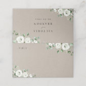 ユーカリプトゥス緑の白フローラ素朴結婚性 プレイスカード (外部開封)