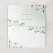 ユーカリプトゥス緑の白フローラ素朴結婚性 プレイスカード (外部開封)
