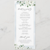 ユーカリプトゥス緑の白フローラ素朴結婚性 プログラム (裏面)