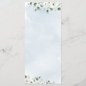 ユーカリプトゥス緑の白フローラ素朴結婚性 メニュー (裏面)