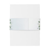 ユーカリプトゥス緑の白フローラ素朴結婚性 招待状ベリーバンド (裏面例)