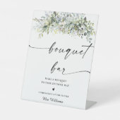 ユーカリプトゥス花ブーケバーサイン 台座サイン (正面)