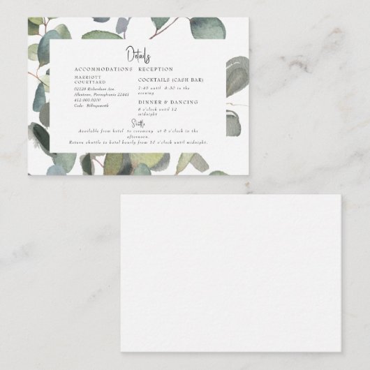 ユーカリプトゥス葉キャッシュバー&シャトルバス エンクロージャーカード (正面/裏面)