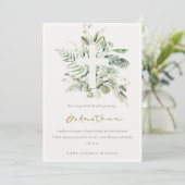 ユーカリプトゥス葉クロスゴッドマザープロポーザル招待状 サンキューカード (スタンド正面)