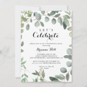 ユーカリプトゥス葉デライトレッツ祝パーティー 招待状 (正面)