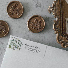 ユーカリプトゥス葉デライト差出人住所ラベル ラベル