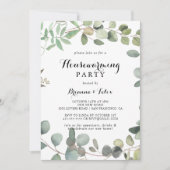 ユーカリプトゥス葉デライト引っ越し祝いパーティーパーティー 招待状 (正面)