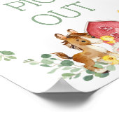 ユーカリプトゥス葉ファーム誕生日パーティーサイン ポスター (角)