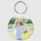 ユーカリプトゥス葉ブライダルシャワーフォトキーチェーン キーホルダー (裏面)