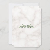 ユーカリプトゥス葉リースクロスマーブルボーバプテスマ 招待状 (裏面)