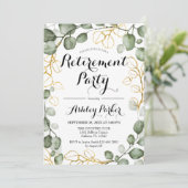 ユーカリプトゥス葉リース退職パーティー 招待状 (スタンド正面)